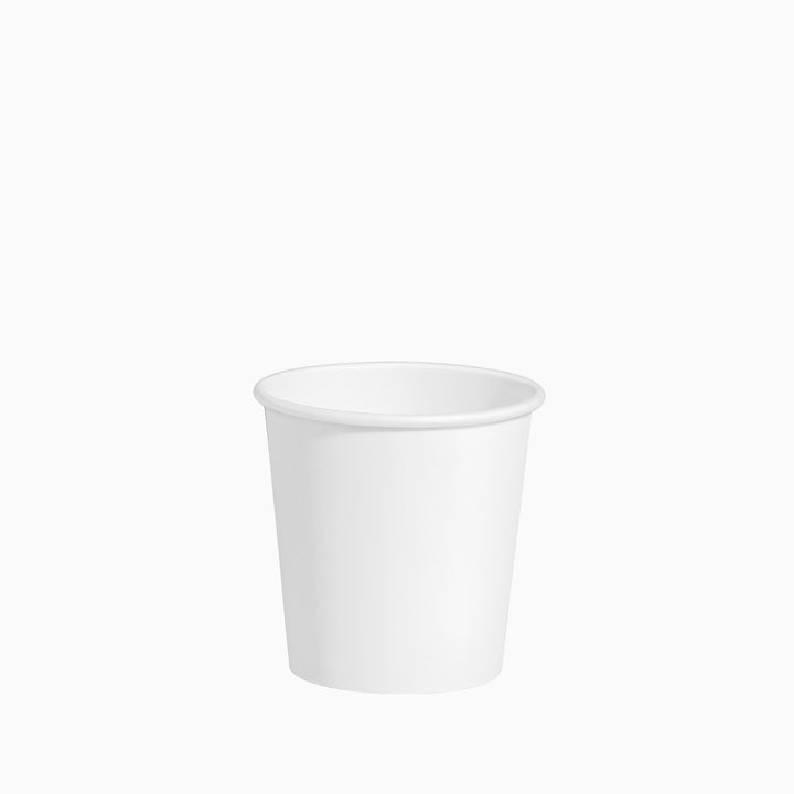 Vaso Cartón Biodegradable Mini 80 cc Blanco