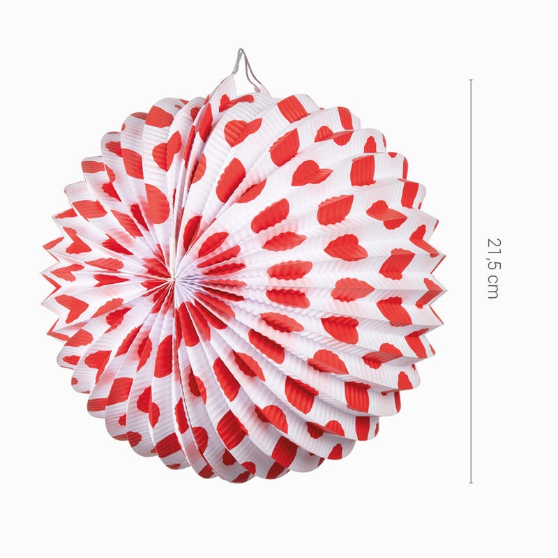 Farolillo Papel Redondo Lunares Feria Ø21,5 cm Rojo 480 uds