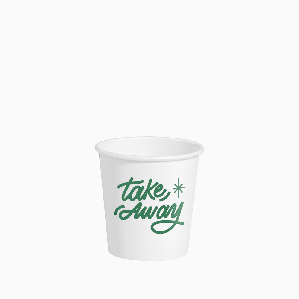 Vaso Cartón Biodegradable Pequeño 120 cc Blanco PERSONALIZADO