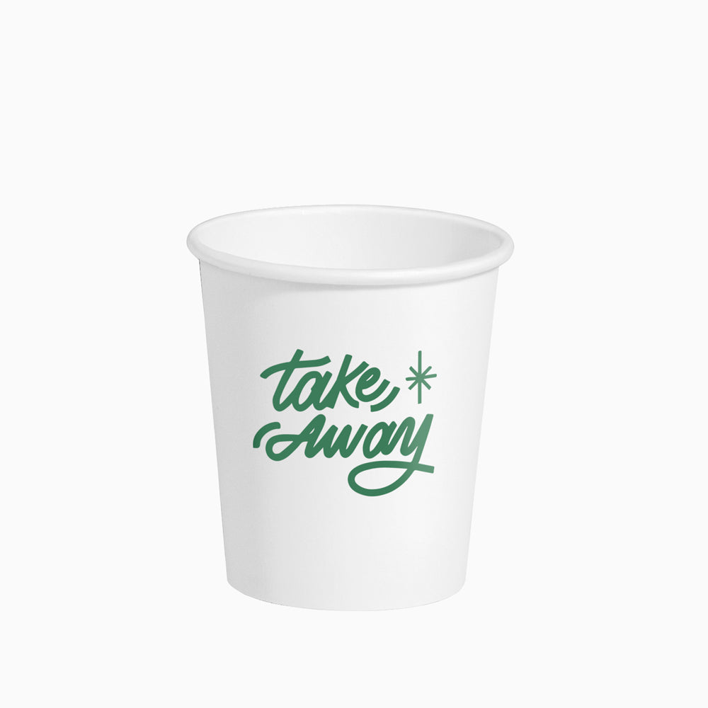 Vaso Cartón Grande Biodegradable 250 cc Blanco PERSONALIZADO