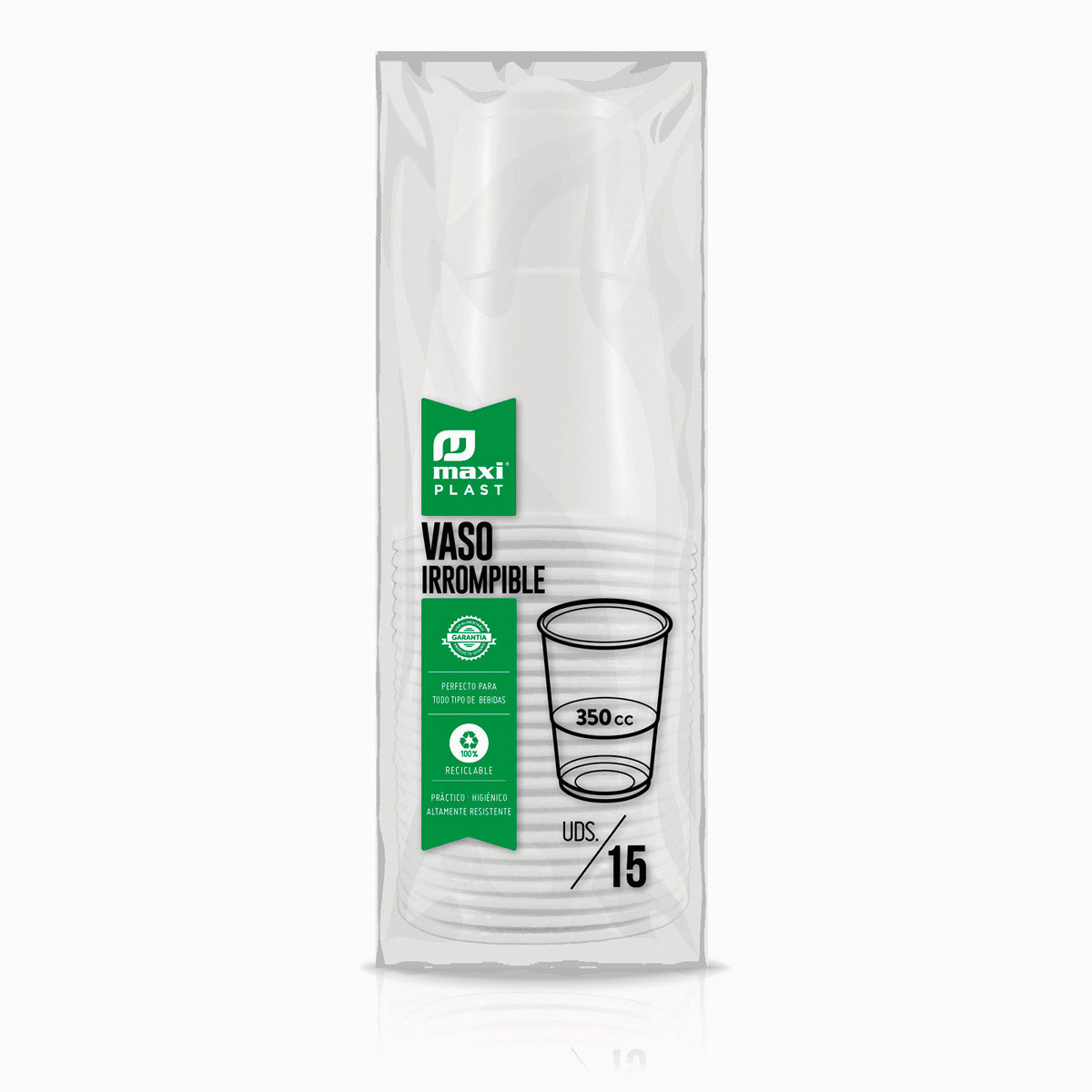 Vaso Irrompible 250 cc Blanco