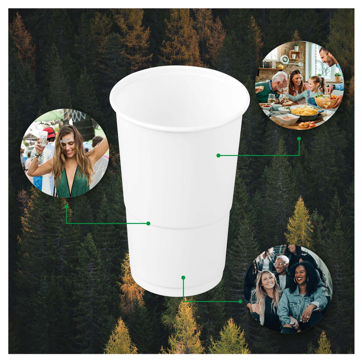 Vaso Irrompible 250 cc Blanco