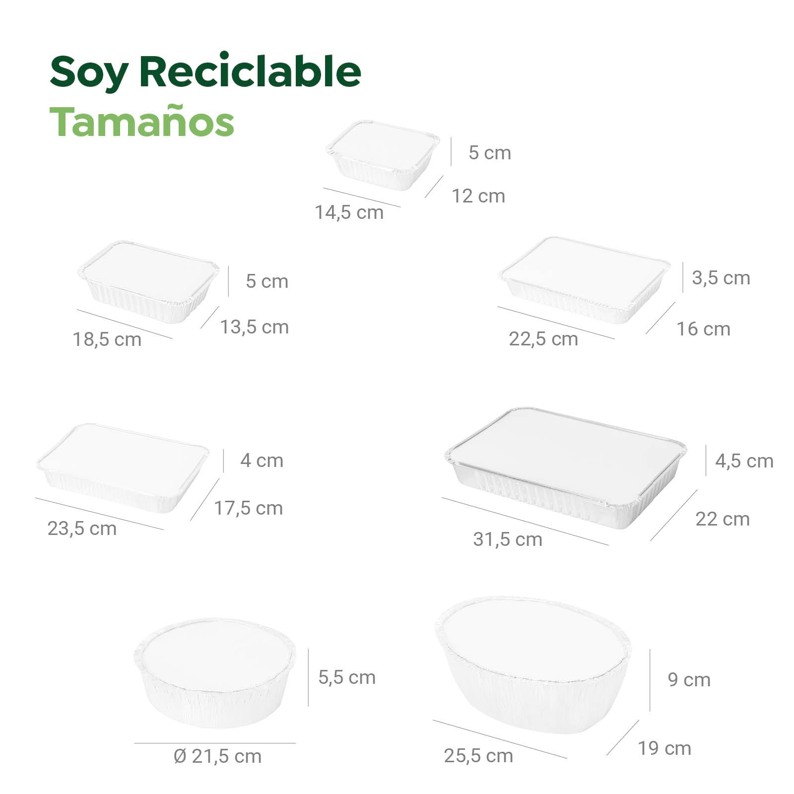 Bandeja Aluminio Extragrande 2100 cc con Tapa Rectangular - Take Away