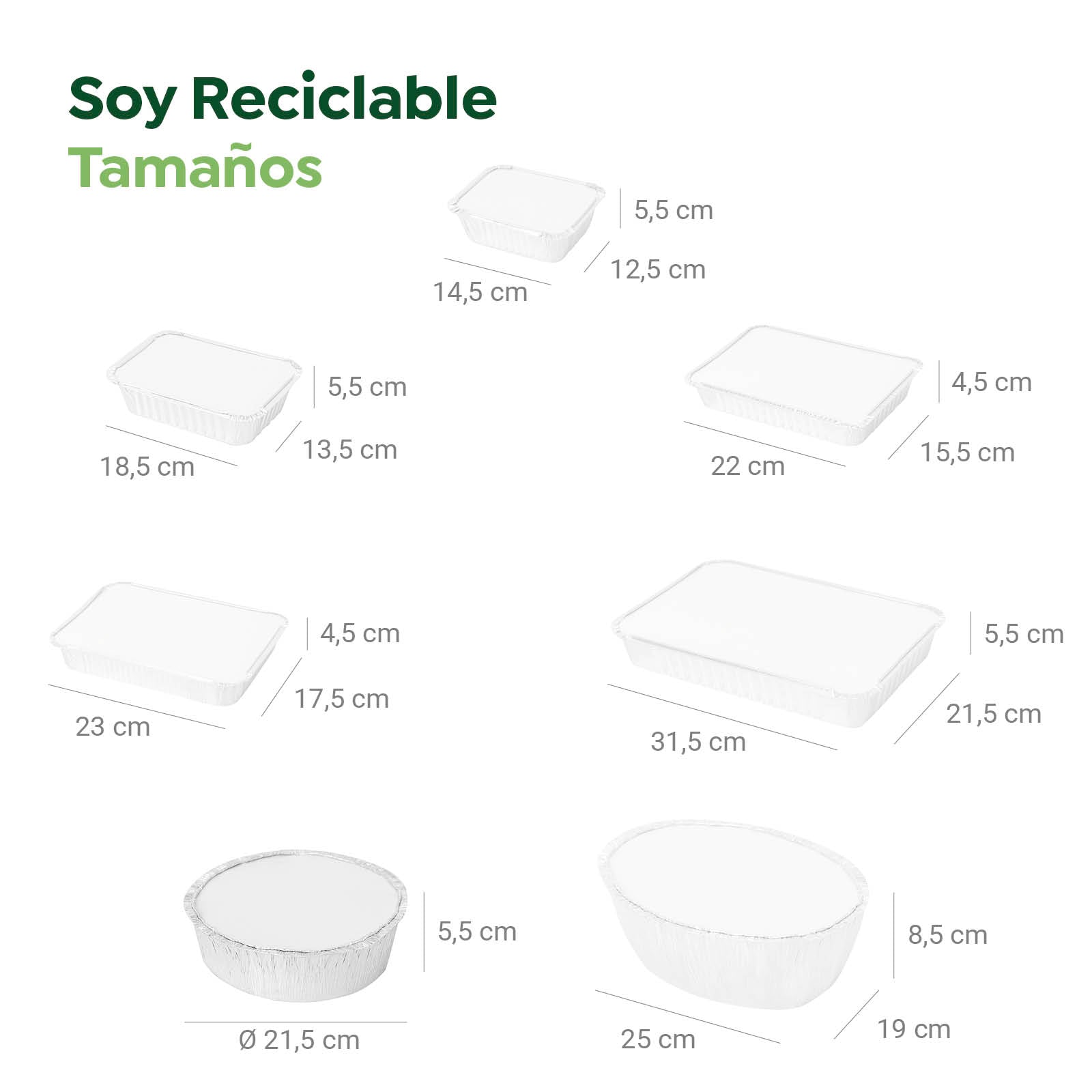 Bandeja de Aluminio 1700 cc con Tapa Redonda - Take Away