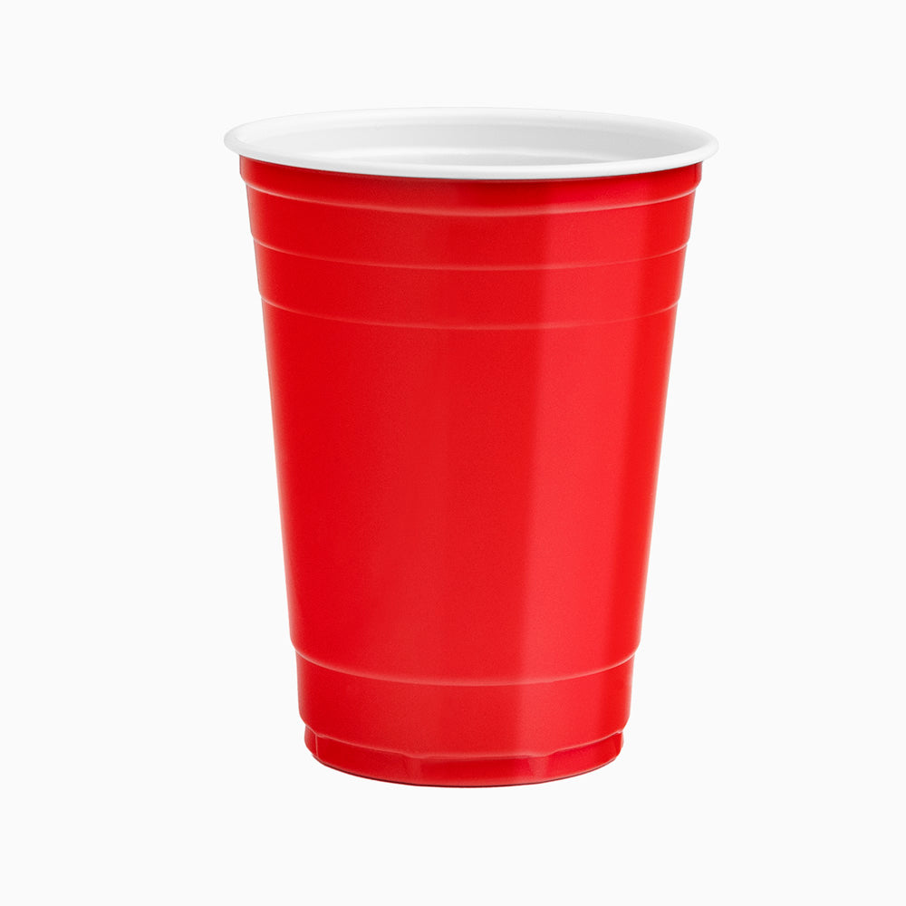 Vaso Bicolor Reutilizable 450cc Rojo