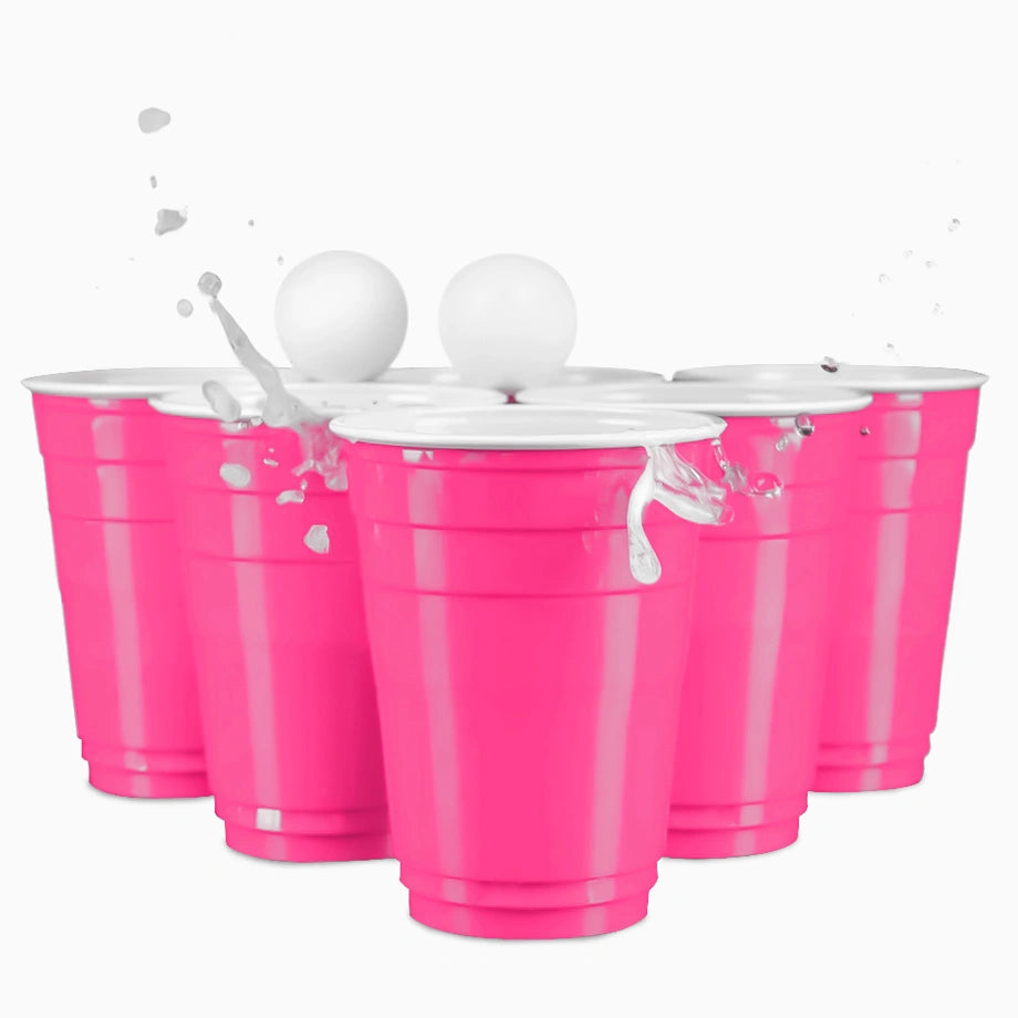 Vaso Bicolor Reutilizable 450cc Rosa