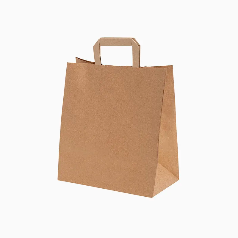 Bolsa Papel Extragrande Kraft 32 x 20 x 27 cm con Asa Plana