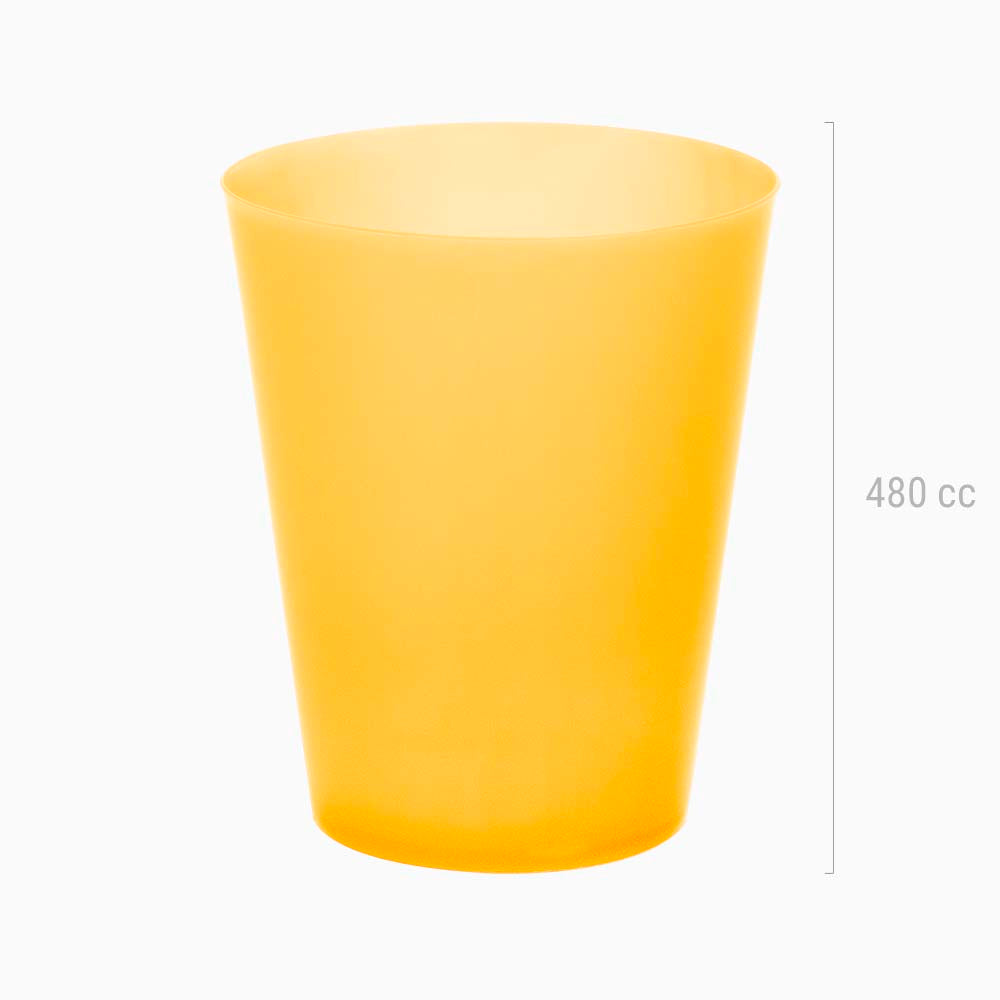 Vaso Cubata Ancho 480cc 200 uds Naranja