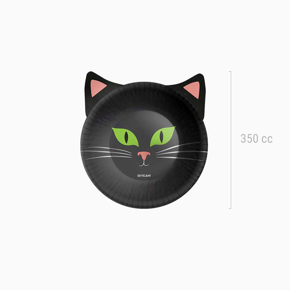 Bol Gato Negro Truco o Trato Halloween