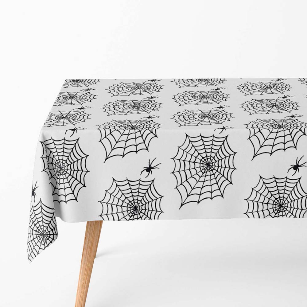 Rollo Mantel Papel Telaraña Halloween Blanco