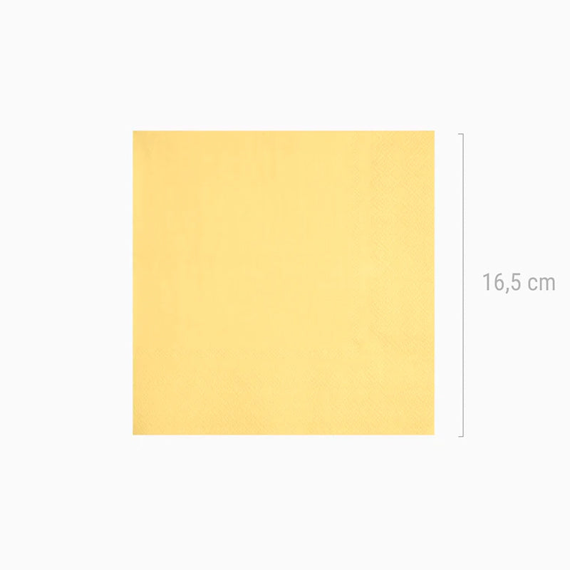 Servilletas Papel Amarillo Pastel