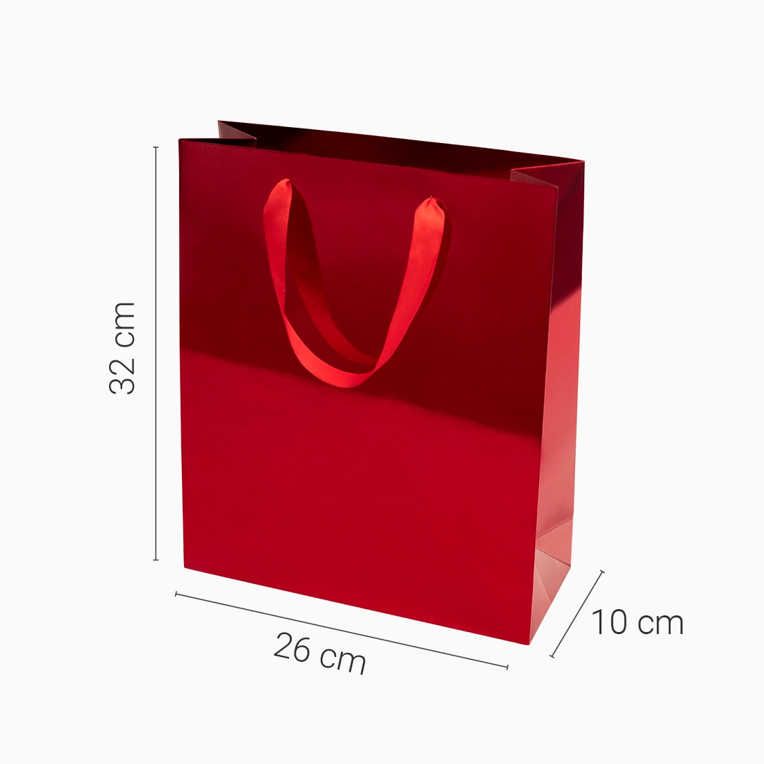 Bolsa Regalo Grande Metalizada 32 x 26 x 10 cm Brillo Caja 48 Uds