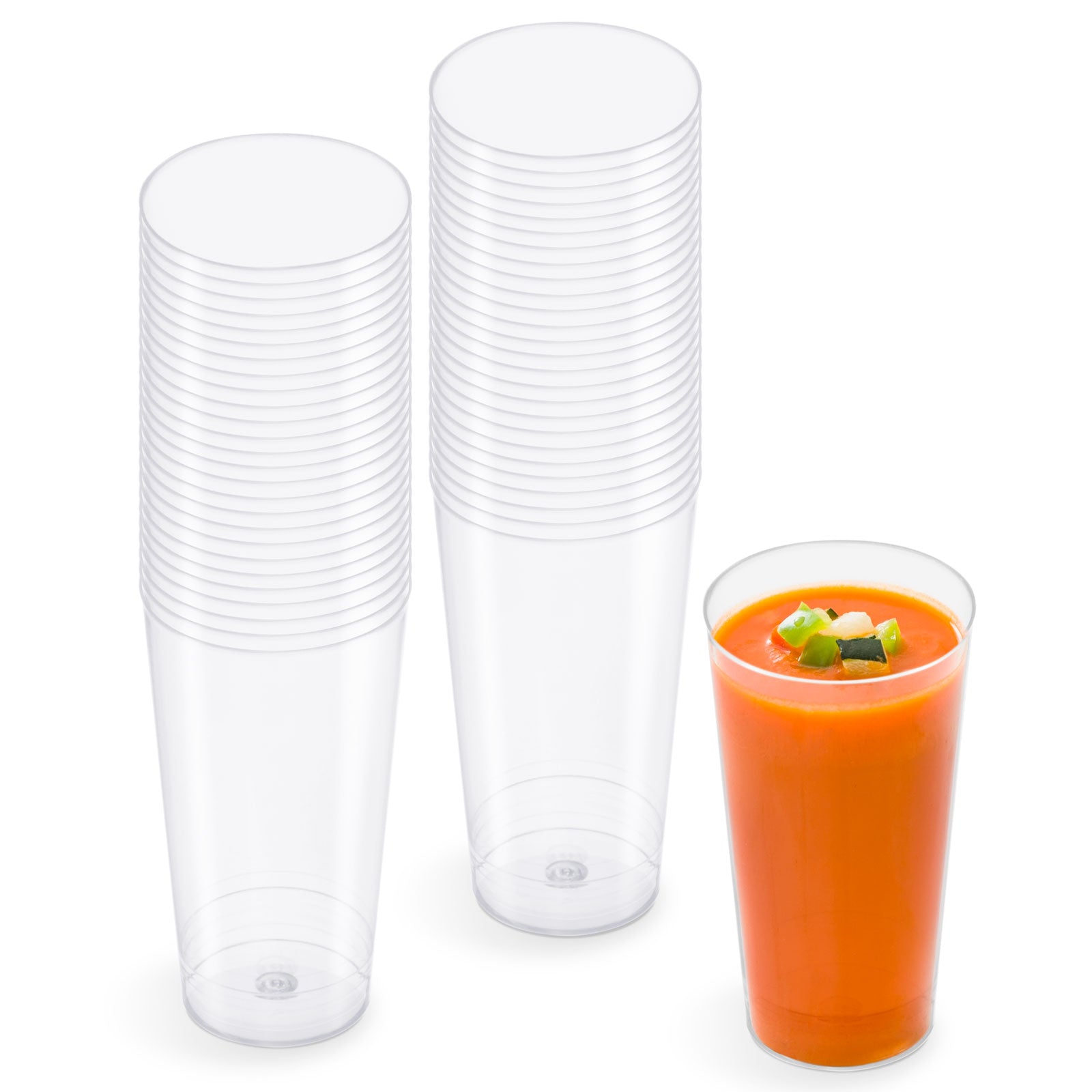 Vaso Plástico Cónico Finger Food 100 cc Transparente 240 Uds