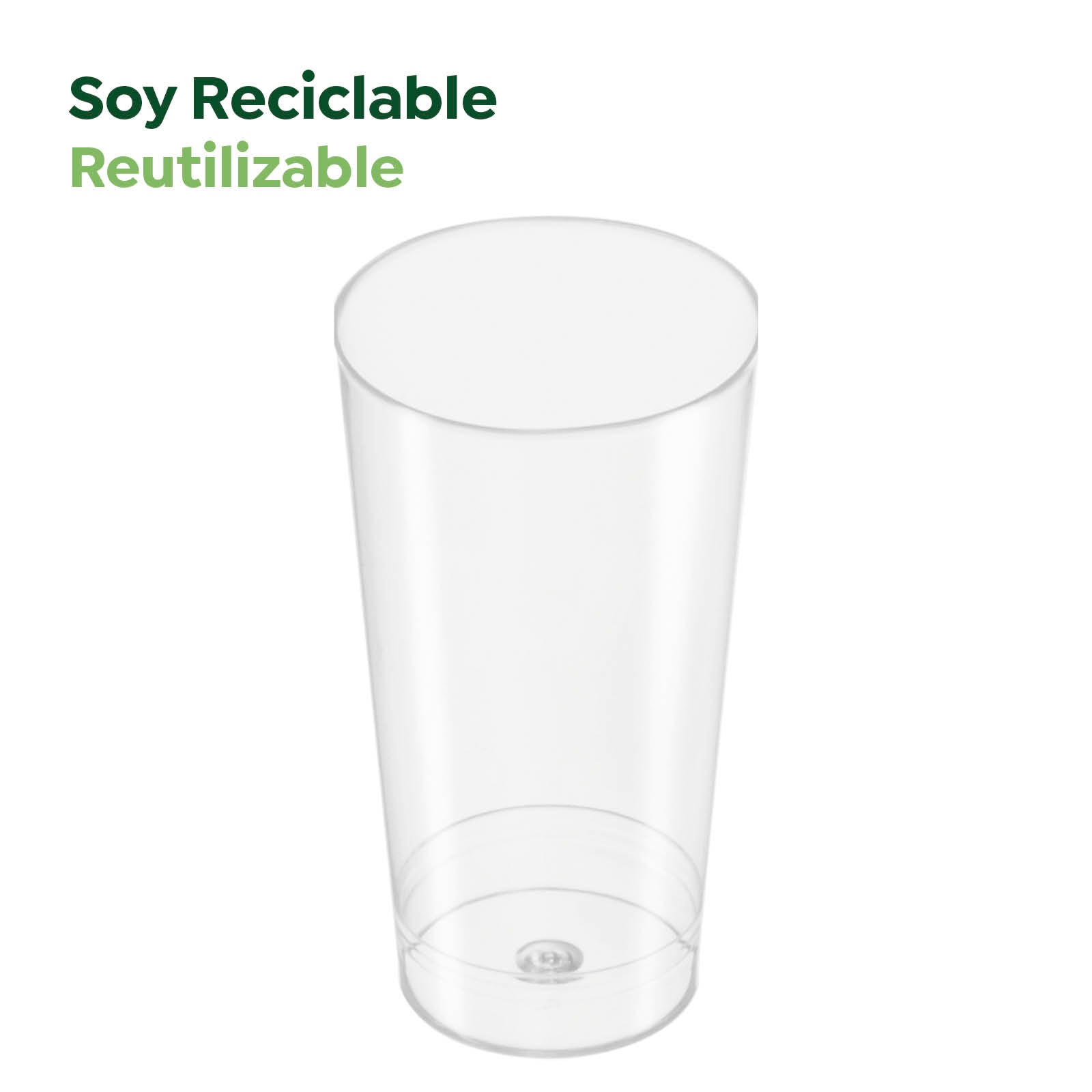 Vaso Plástico Cónico Finger Food 100 cc Transparente 240 Uds