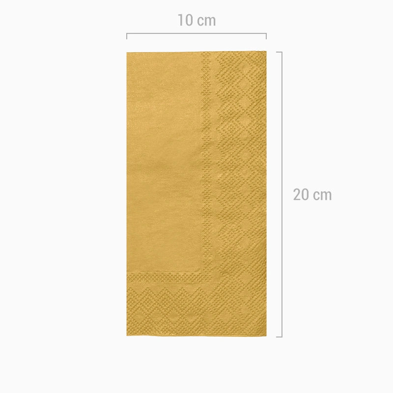 Servilleta Rectangular Metalizada Oro