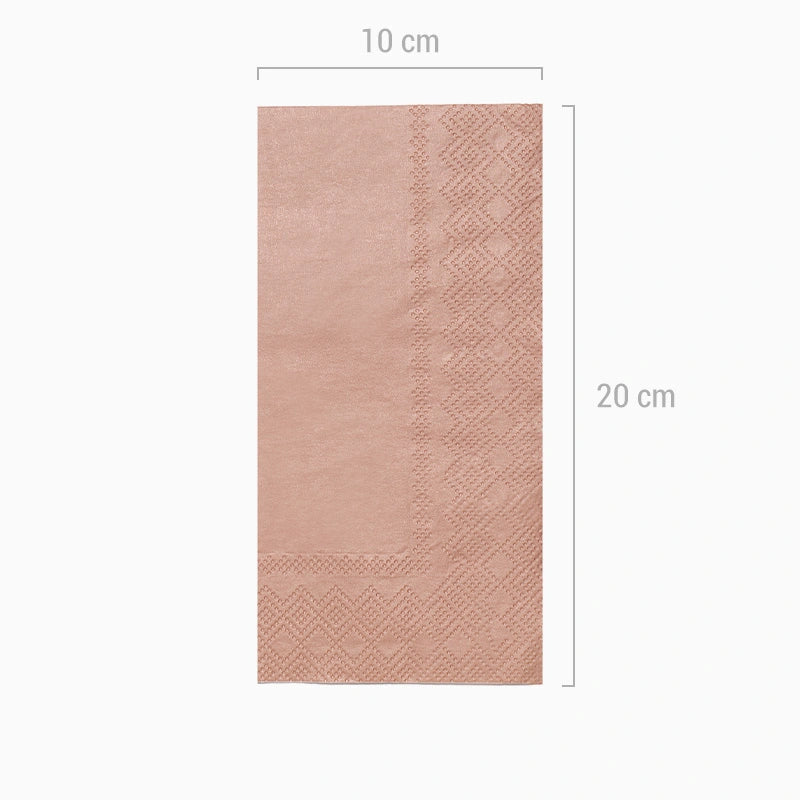 Servilleta Rectangular Metalizada Oro Rosa