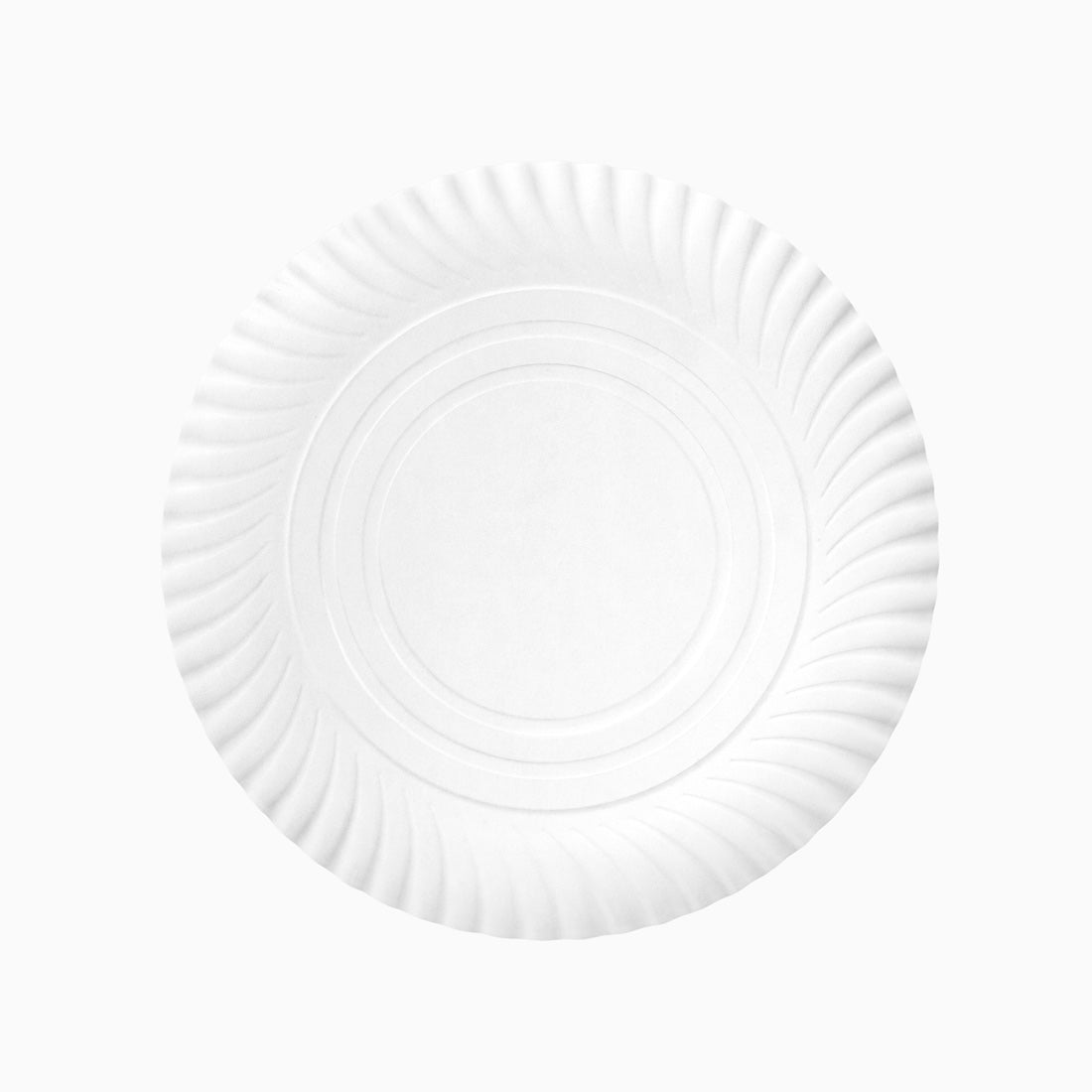 Bandeja Redonda Cartón Blanco Ø23 cm 100 uds