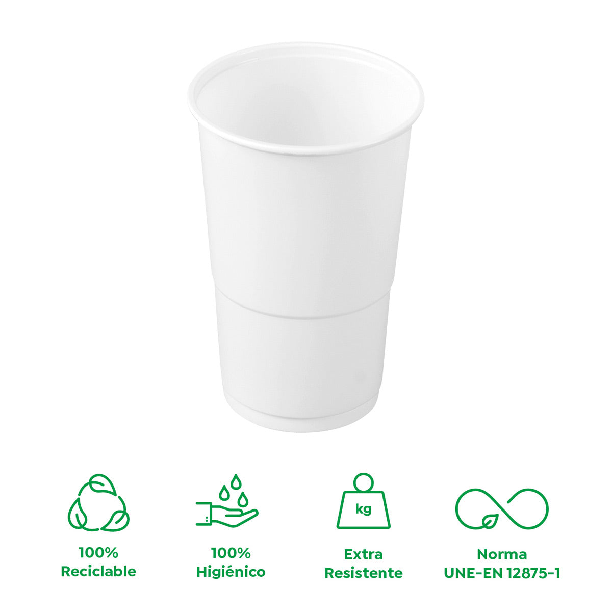 Vaso Irrompible 330 cc Blanco 2500 Unidades