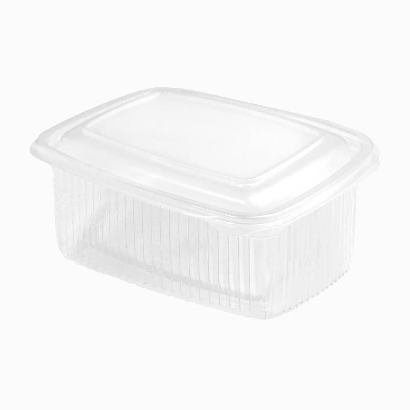 Envase Rectangular Reutilizable Tapa Bisagra 750cc Transparente 56 Uds