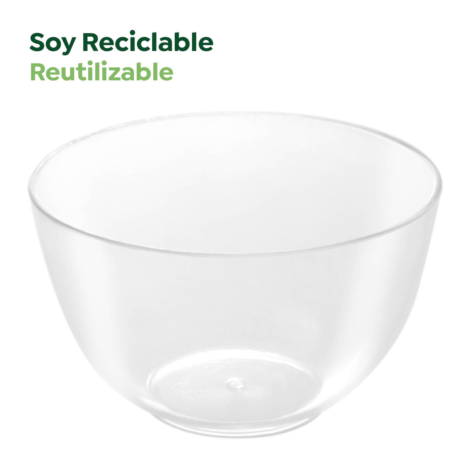 Bol Plástico Reciclable Redondo Mini Finger Food 130cc Transparente