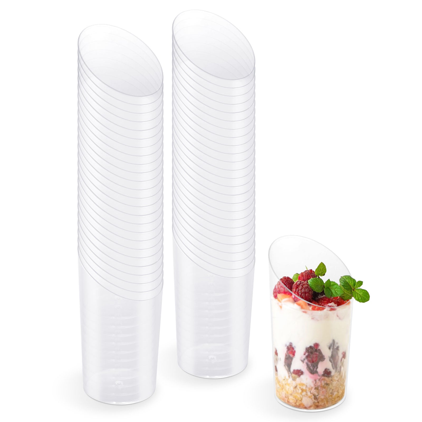 Vaso Plástico Cono Finger Food 80 cc  200 uds Transparente