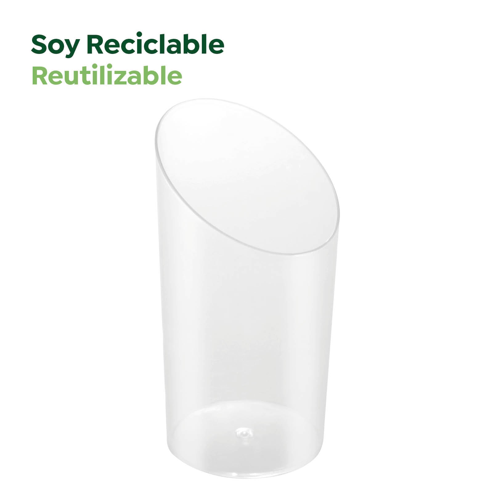 Vaso Plástico Cono Finger Food 80 cc 25 uds Transparente