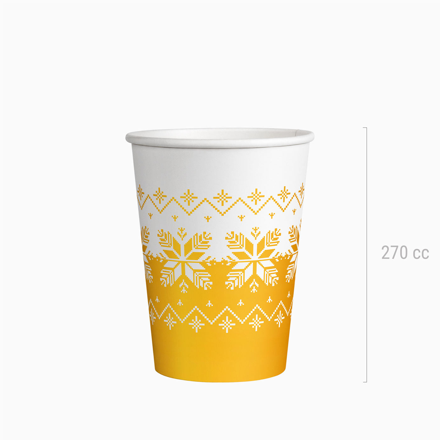 Vaso Navidad Bordado 270 cc Metalizado Oro