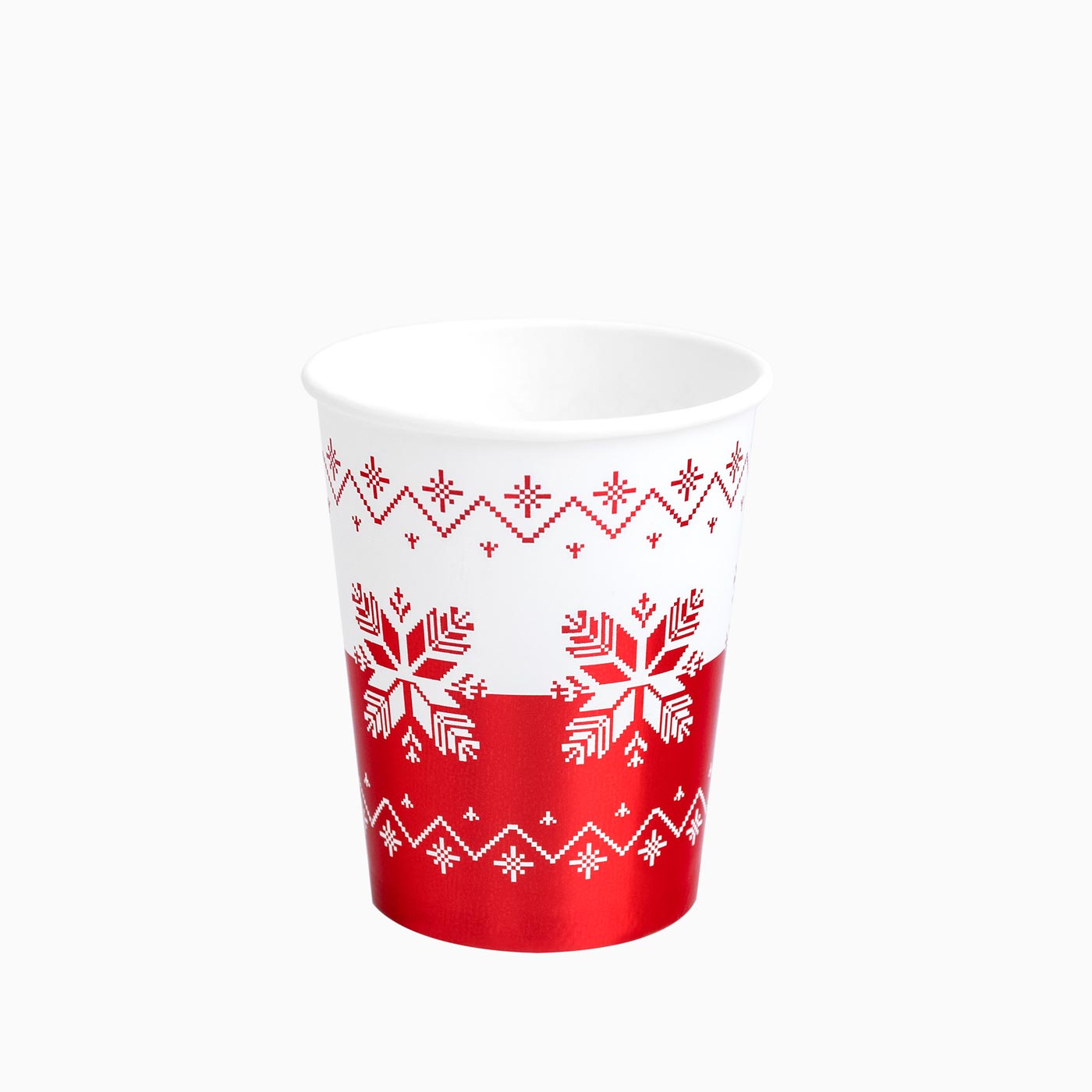 Vaso Navidad Bordado 270 cc Metalizado Rojo