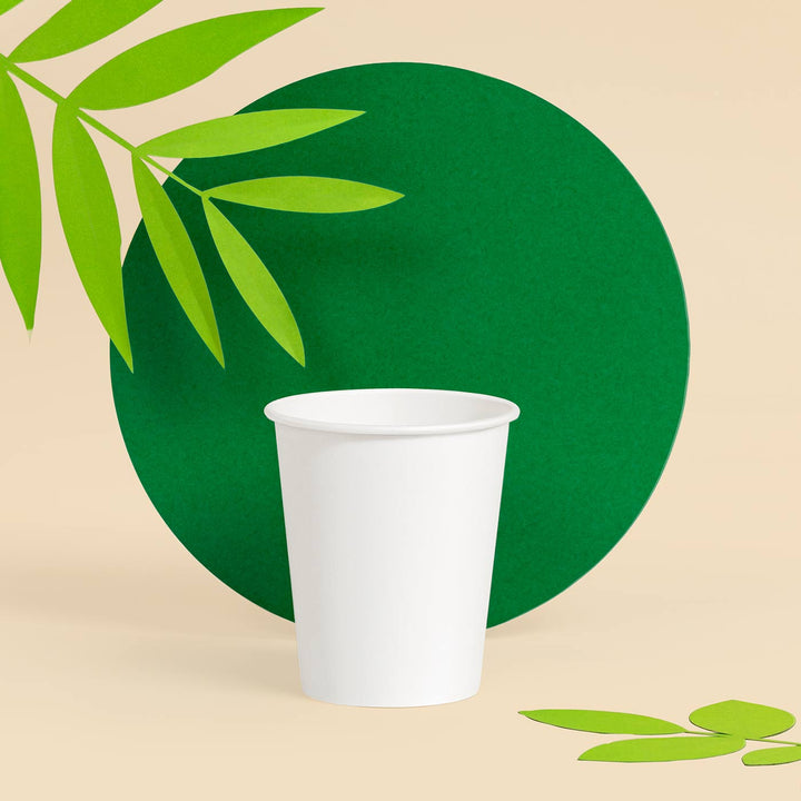 Vaso Cartón Biodegradable Mini 80 cc Blanco