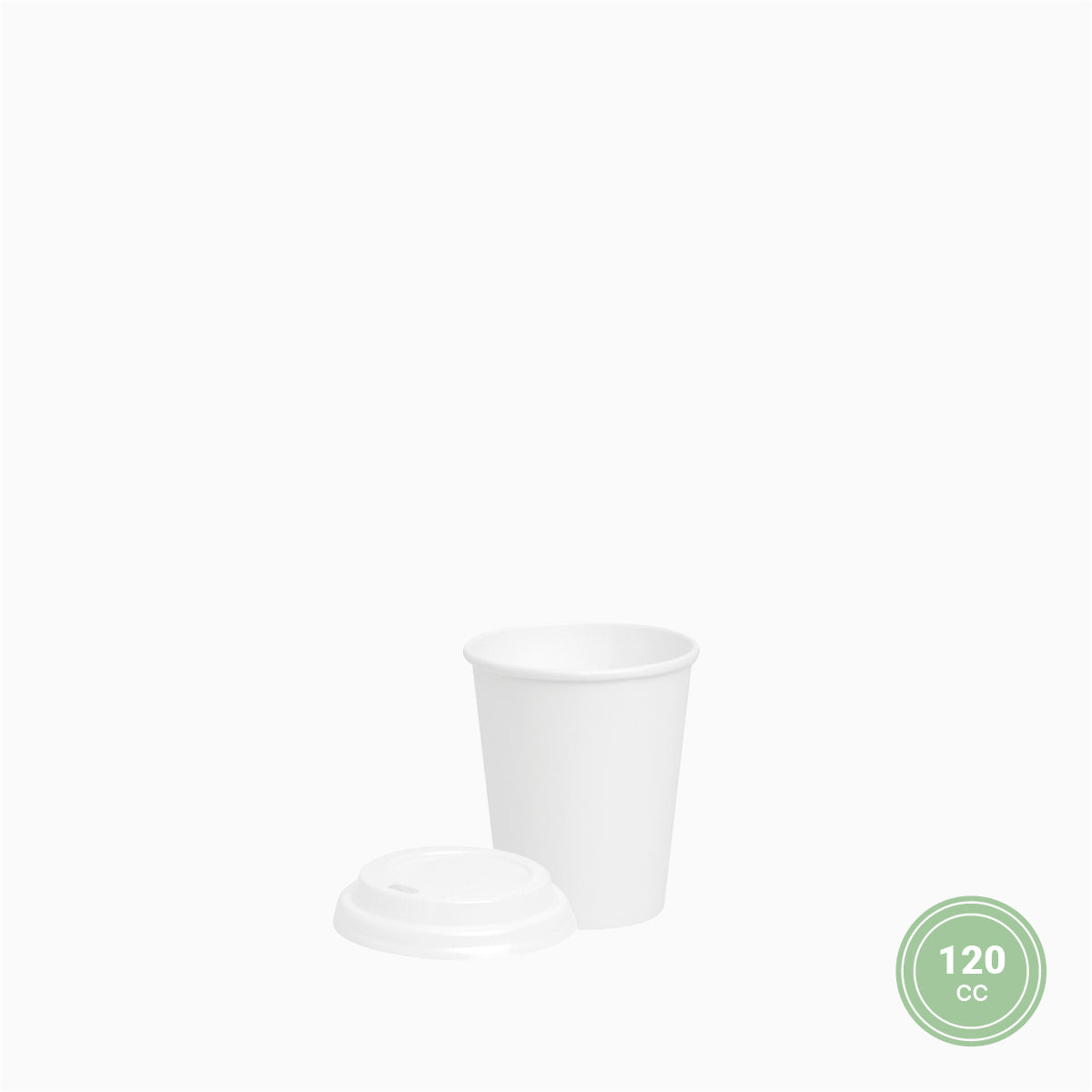 Vaso Cartón Con Tapa Drink 120cc Blanco