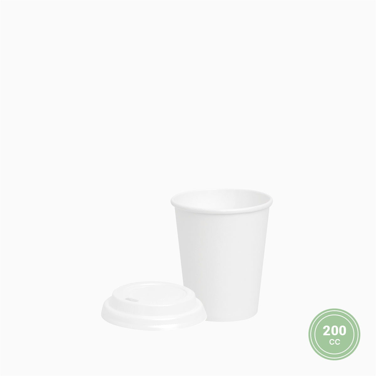 Vaso Cartón PLA Mini 200cc con Tapa Drink Blanco - Take Away