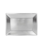 Bandeja Rectangular Metalizada Plástico Reutilizable + PP 33 x 22.5 cm Plata