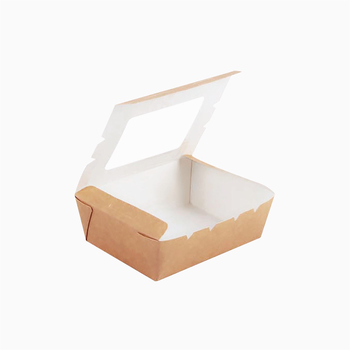 Caja Cartón Pequeña 1000 cc con ventana PLA - Take Away