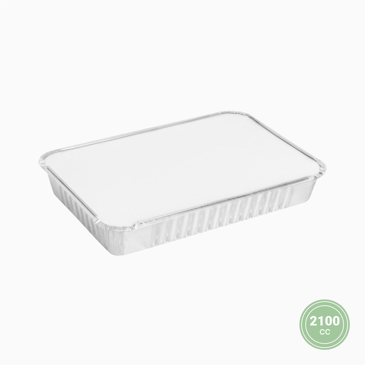 Bandeja Aluminio Extragrande 2100 cc con Tapa Rectangular - Take Away