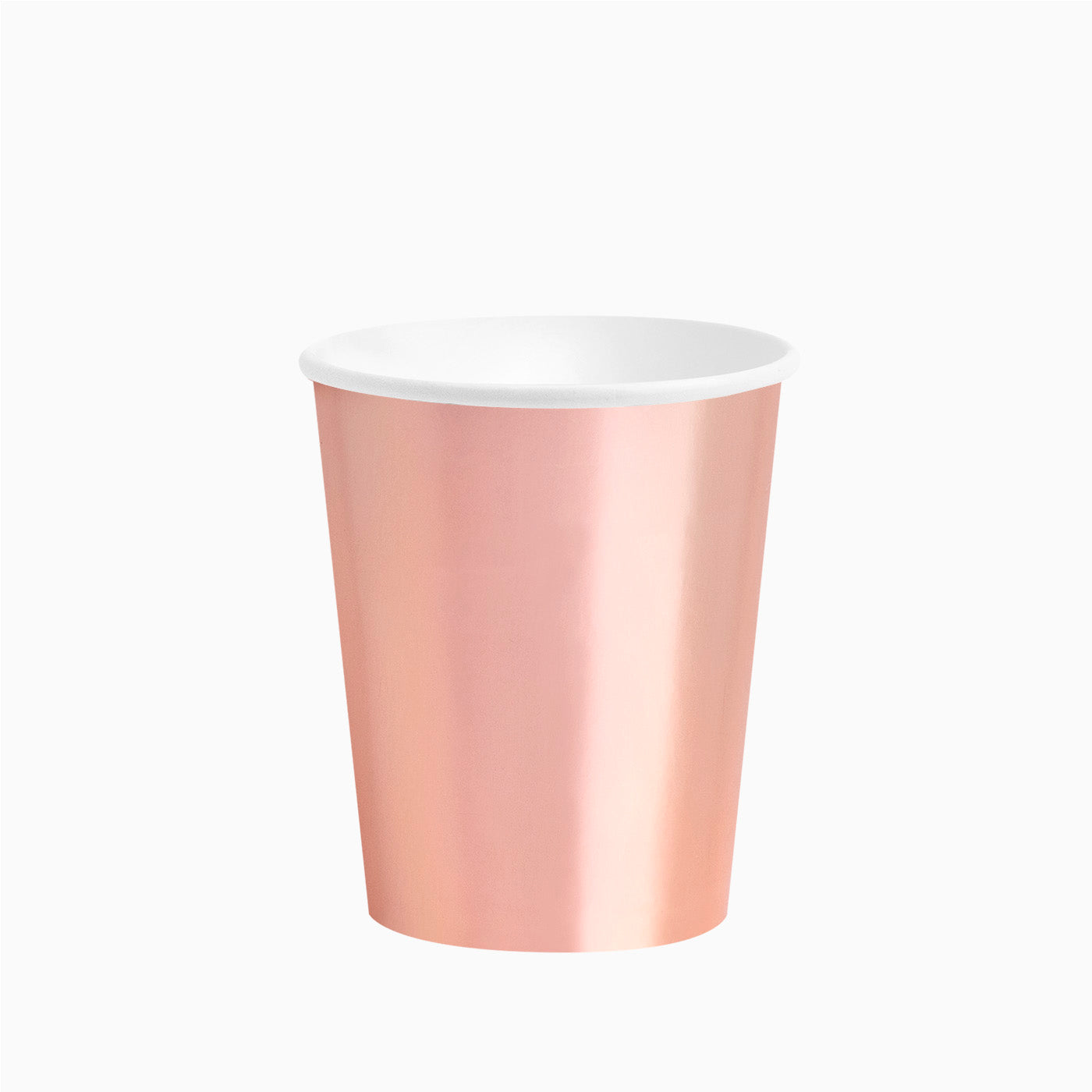 Vaso Cartón Metalizado 270 cc Oro Rosa