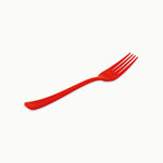 Tenedor Plástico Reutilizable Premium 18.5 cm Rojo