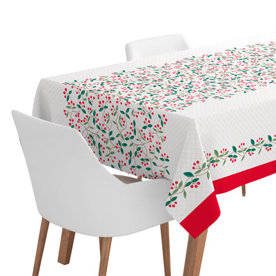 Mantel Impermeable Plegado Navidad Acebo 1,40 x 2,20 m