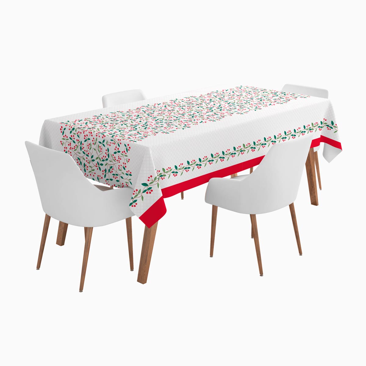 Mantel Impermeable Plegado Navidad Acebo 1,40 x 2,20 m