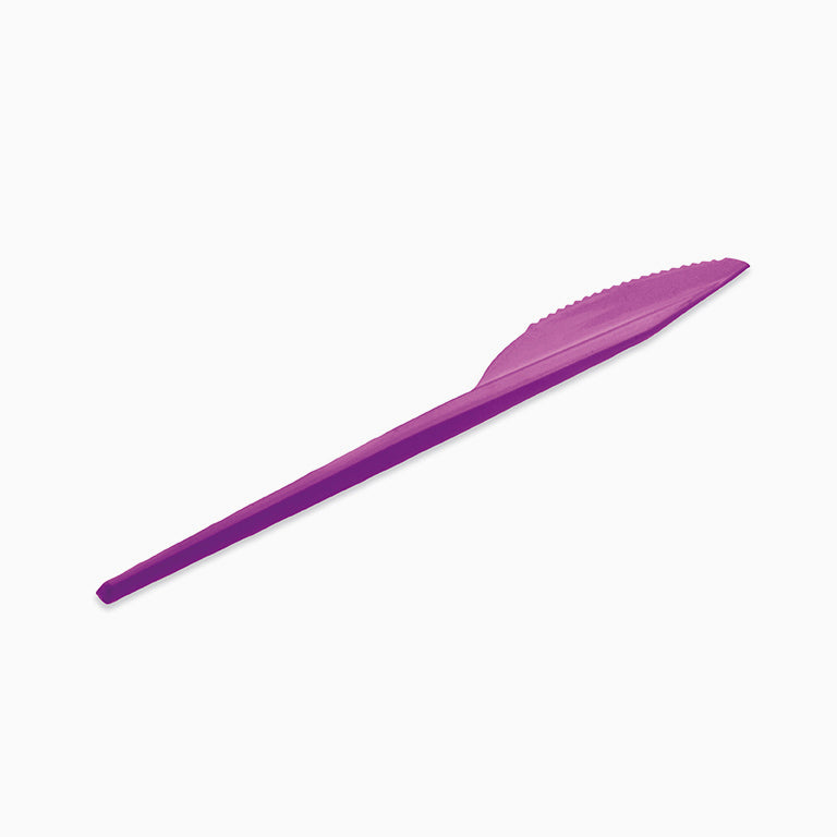 Cuchillo Plástico Reutilizable 16.5 cm Morado