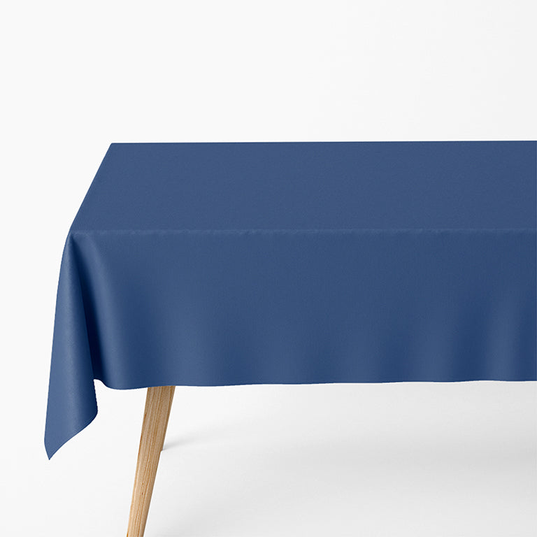 Mantel redondo de poliéster Simply Essential™ Solid Windowpane de 1.77 m  color azul marino