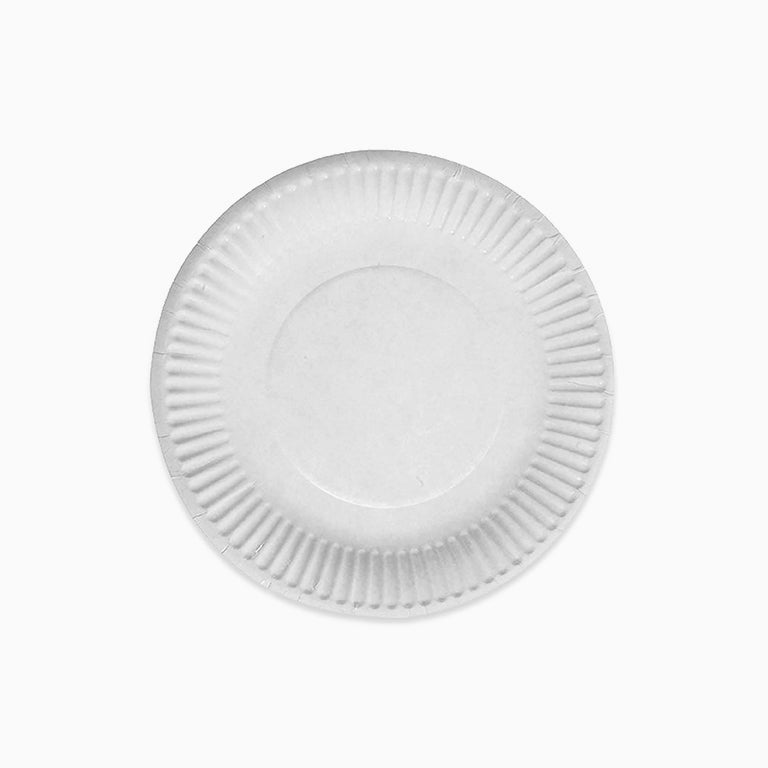 Bandeja Redonda Cartón Blanco Ø21 cm 100 uds