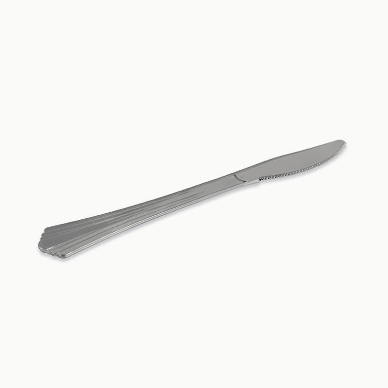 Cuchillo Metalizado Plata 19 cm