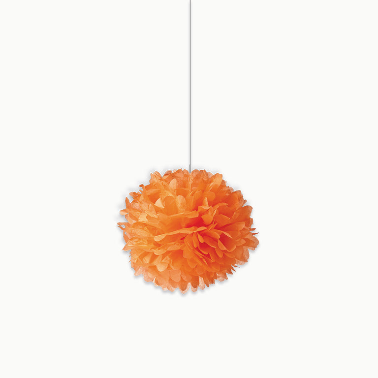 Pom Pom Papel Mini Naranja