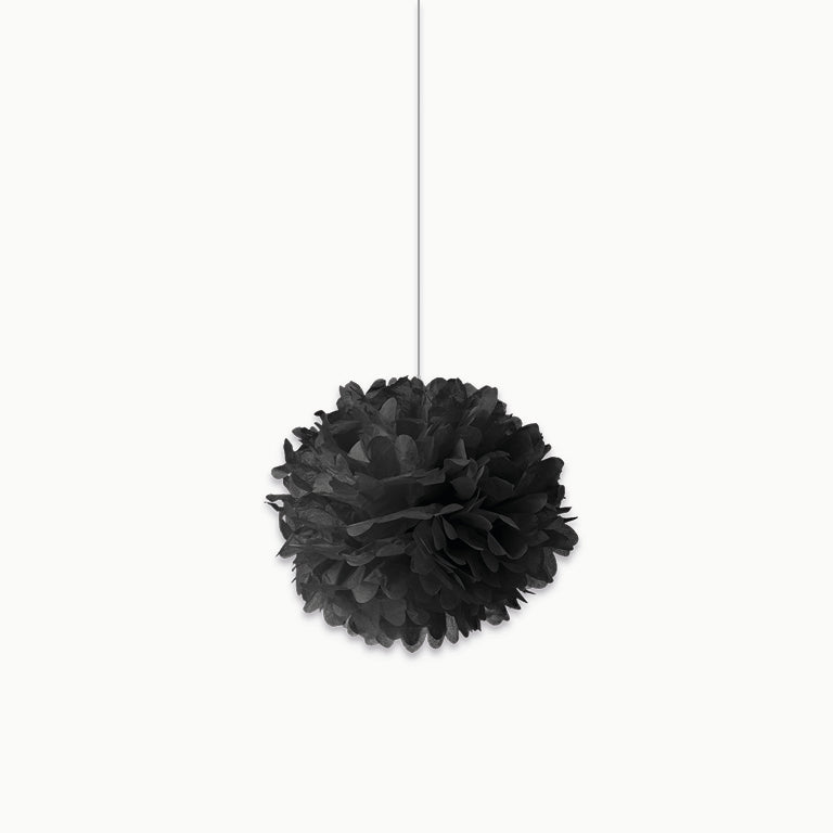 Pom Pom Papel Mini Negro