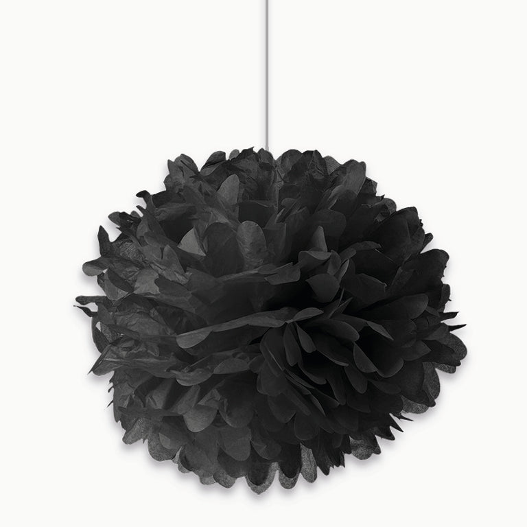 Pom Pom Papel Extragrande Negro