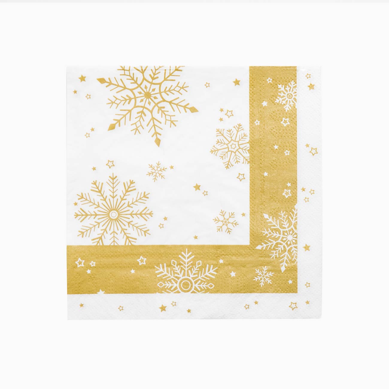 Servilleta Navidad Copo de Nieve 33cm Oro