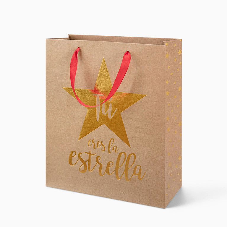 Bolsa Regalo Navidad Grande "Tu eres la estrella"