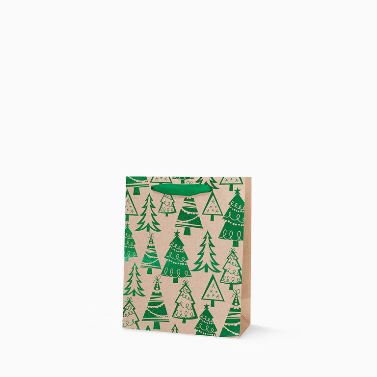 Bolsa Regalo Navidad Pequeña Árbol Verde