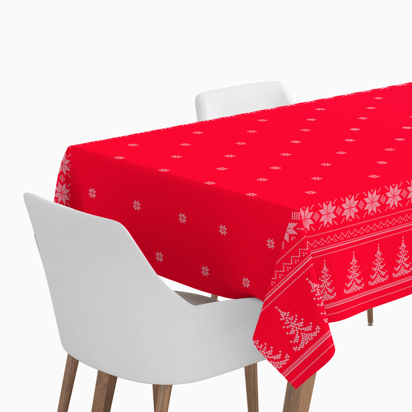 Rollo Mantel Navidad Bordado 1,20 x 5 m Rojo