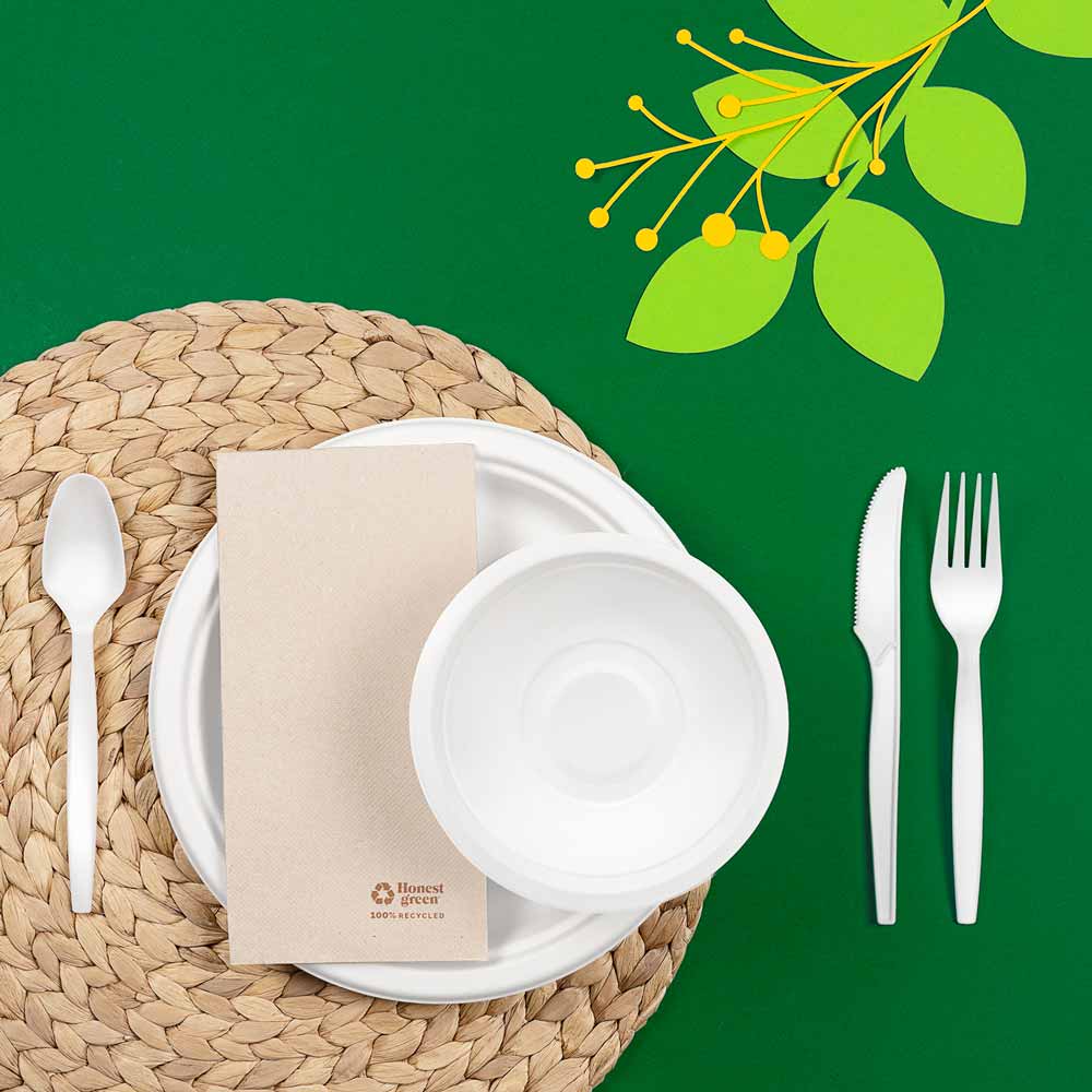 Cuchara CPLA Compostable 18 cm Blanco